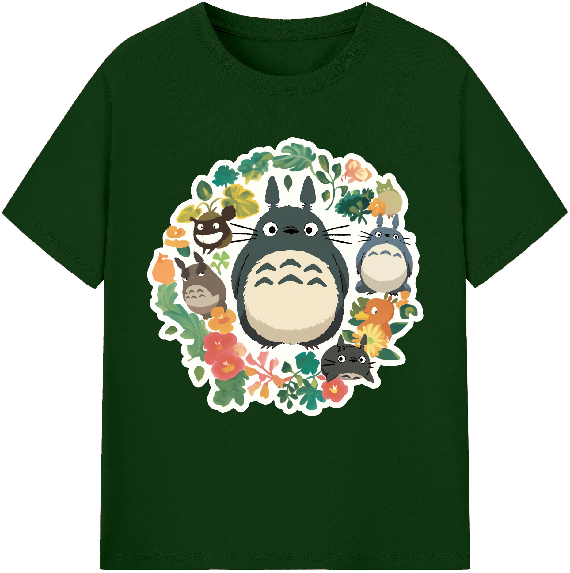 （画像用） となりのトトロ 草壁メイ 草壁サツキ My Neighbor Totoro Satsuki Kusakabe Mei Kusakabe 綿100％半袖Tシャツ（フロントプリント）